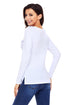 Sexy White Button Long Sleeve Top with Pockets